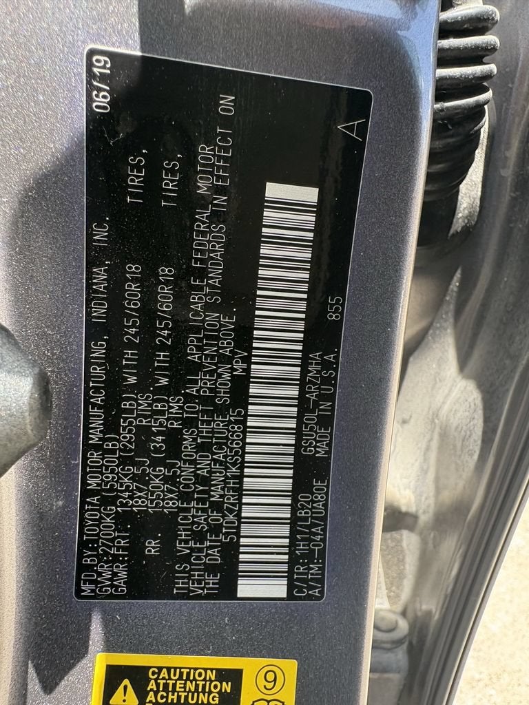 2019 Toyota Highlander SE
