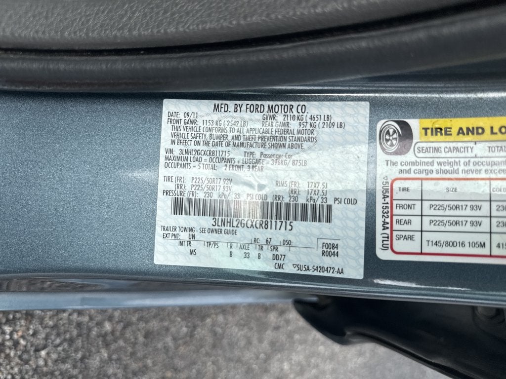 2012 Lincoln MKZ Base