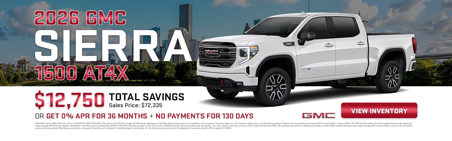 2026 GMC Sierra 1600 AT4X